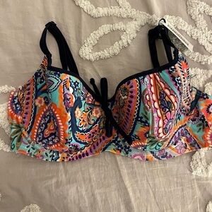 NEW Pour Moi Bikini Top Underwire Size 34DD